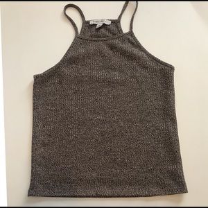 Dark Grey Knit Tank Top M